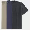 3er-Pack kastige, schwere T-Shirts mit verwaschenem Rundhalsausschnitt 3er-Pack kastige, schwere T-Shirts mit verwaschenem Rundhalsausschnitt