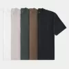 5er-Pack kastige T-Shirts mit Rundhalsausschnitt aus schwerer Baumwolle 5er-Pack kastige T-Shirts mit Rundhalsausschnitt aus schwerer Baumwolle