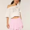 Abgestufter Mini-Skort mit asymmetrischem Saum Abgestufter Mini-Skort mit asymmetrischem Saum