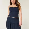 Abgestufter Mini-Skort mit asymmetrischem Saum Abgestufter Mini-Skort mit asymmetrischem Saum