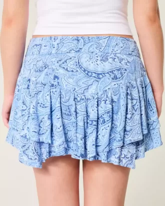 Abgestufter Mini-Skort mit asymmetrischem Saum