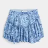 Abgestufter Mini-Skort mit asymmetrischem Saum Abgestufter Mini-Skort mit asymmetrischem Saum