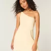 Asymmetrisches Minikleid aus Leinenmischung Asymmetrisches Minikleid aus Leinenmischung