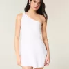 Asymmetrisches Minikleid aus Leinenmischung Asymmetrisches Minikleid aus Leinenmischung