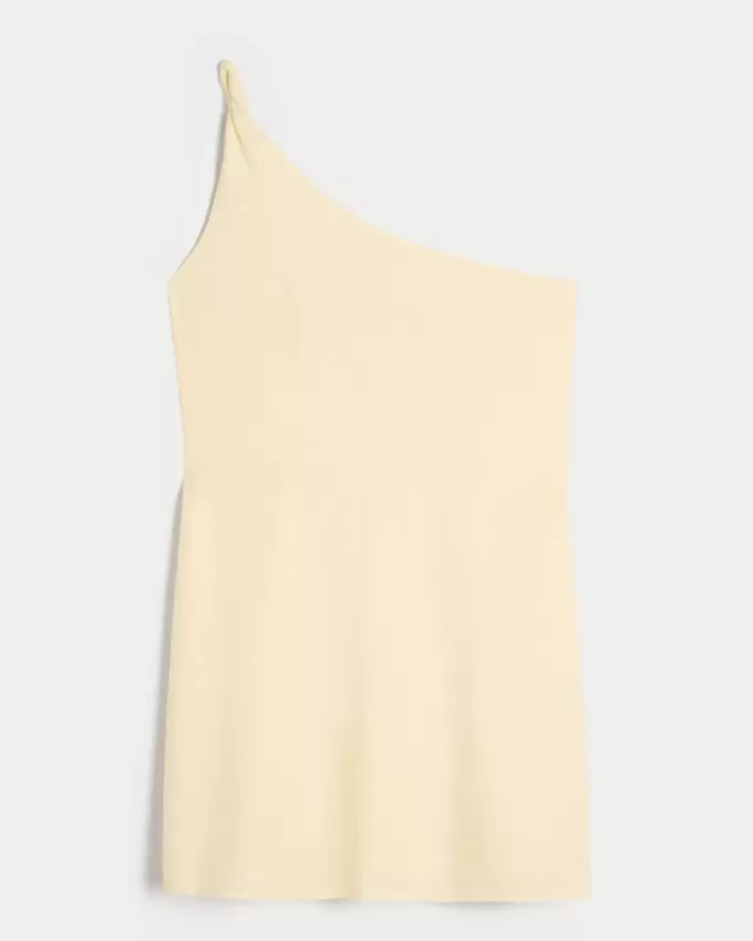 Asymmetrisches Minikleid aus Leinenmischung Asymmetrisches Minikleid aus Leinenmischung