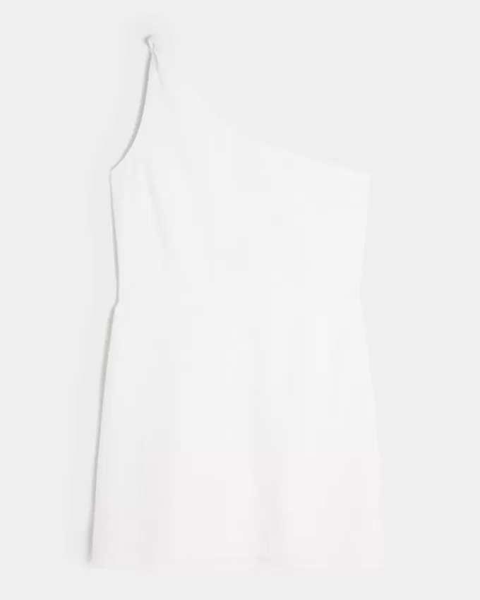 Asymmetrisches Minikleid aus Leinenmischung Asymmetrisches Minikleid aus Leinenmischung