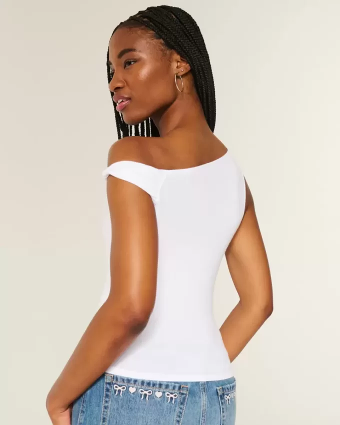 Asymmetrisches Off-Shoulder-Top Asymmetrisches Off-Shoulder-Top