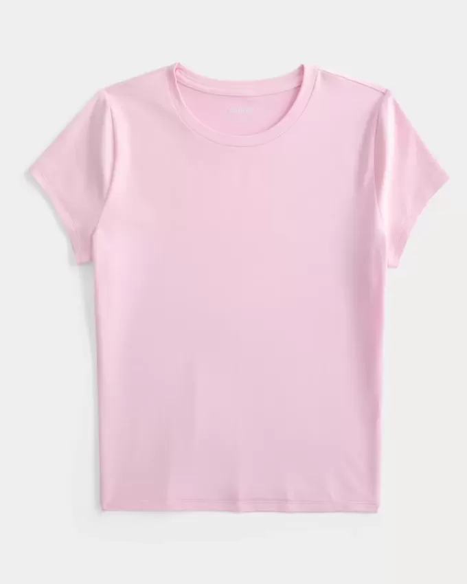 Baby-T-Shirt aus weichem, nahtlosem Stretch-Stoff Baby-T-Shirt aus weichem, nahtlosem Stretch-Stoff