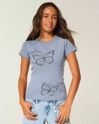 Baby-T-Shirt mit London-Schmetterlings-Grafik