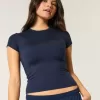 Weiches, nahtloses Longline-Baby-T-Shirt aus elastischem Stoff Weiches, nahtloses Longline-Baby-T-Shirt aus elastischem Stoff
