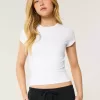 Baby-T-Shirt mit Rundhalsausschnitt aus weichem, nahtlosem Stretch-Stoff Baby-T-Shirt mit Rundhalsausschnitt aus weichem, nahtlosem Stretch-Stoff