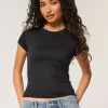Baby-T-Shirt mit Rundhalsausschnitt aus weichem, nahtlosem Stretch-Stoff
