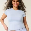 Baby-T-Shirt mit Rundhalsausschnitt aus weichem, nahtlosem Stretch-Stoff