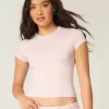 Baby-T-Shirt mit Rundhalsausschnitt aus weichem, nahtlosem Stretch-Stoff