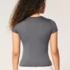 Baby-T-Shirt mit Rundhalsausschnitt aus weichem, nahtlosem Stretch-Stoff