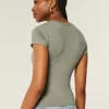 Baby-T-Shirt mit Rundhalsausschnitt aus weichem, nahtlosem Stretch-Stoff