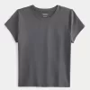 Baby-T-Shirt mit Rundhalsausschnitt aus weichem, nahtlosem Stretch-Stoff