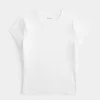 Baby-T-Shirt mit Rundhalsausschnitt aus weichem, nahtlosem Stretch-Stoff Baby-T-Shirt mit Rundhalsausschnitt aus weichem, nahtlosem Stretch-Stoff