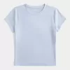 Baby-T-Shirt mit Rundhalsausschnitt aus weichem, nahtlosem Stretch-Stoff