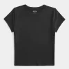Baby-T-Shirt mit Rundhalsausschnitt aus weichem, nahtlosem Stretch-Stoff