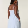 Babydoll-Minikleid mit Bindeträgern Babydoll-Minikleid mit Bindeträgern