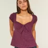 Babydoll-Oberteil mit einfachem Bindeband Babydoll-Oberteil mit einfachem Bindeband