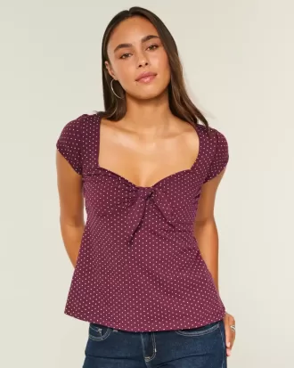 Babydoll-Oberteil mit einfachem Bindeband