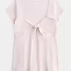 Babydoll-Oberteil mit einfachem Bindeband Babydoll-Oberteil mit einfachem Bindeband