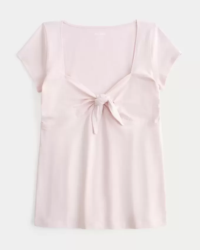 Babydoll-Oberteil mit einfachem Bindeband Babydoll-Oberteil mit einfachem Bindeband
