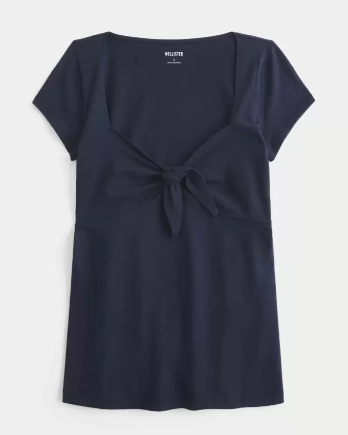 Babydoll-Oberteil mit einfachem Bindeband Babydoll-Oberteil mit einfachem Bindeband