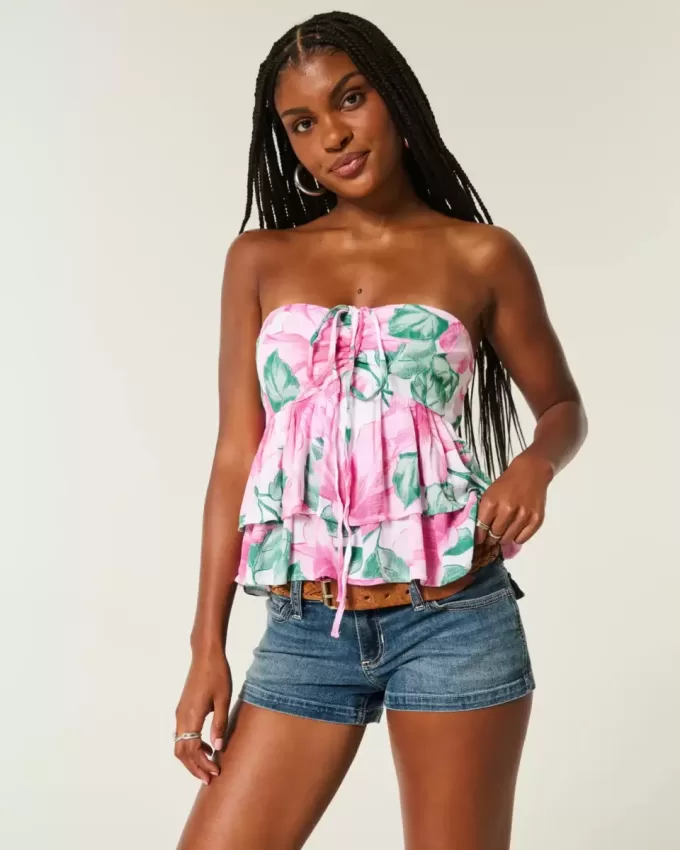 Babydoll-Oberteil mit gestuftem Neckholder Babydoll-Oberteil mit gestuftem Neckholder