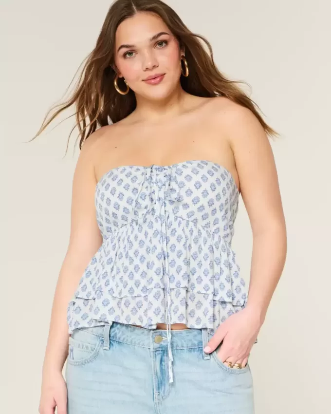 Babydoll-Oberteil mit gestuftem Neckholder Babydoll-Oberteil mit gestuftem Neckholder