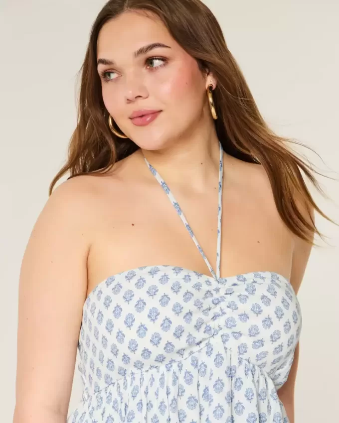 Babydoll-Oberteil mit gestuftem Neckholder Babydoll-Oberteil mit gestuftem Neckholder