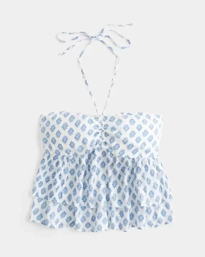 Babydoll-Oberteil mit gestuftem Neckholder Babydoll-Oberteil mit gestuftem Neckholder