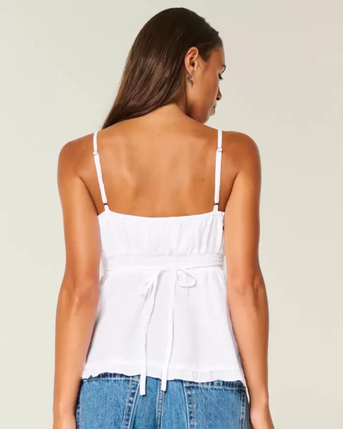 Babydoll-Oberteil mit Knöpfen Babydoll-Oberteil mit Knöpfen
