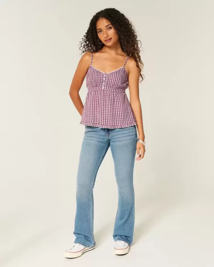 Babydoll-Oberteil mit Knöpfen Babydoll-Oberteil mit Knöpfen