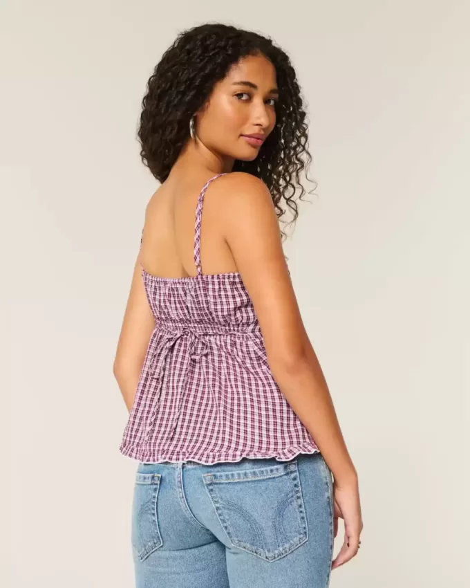 Babydoll-Oberteil mit Knöpfen Babydoll-Oberteil mit Knöpfen