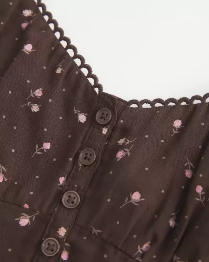 Babydoll-Oberteil mit Knöpfen Babydoll-Oberteil mit Knöpfen