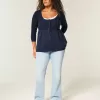 Babydoll-Pullover mit Zopfmuster Babydoll-Pullover mit Zopfmuster
