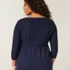 Babydoll-Pullover mit Zopfmuster Babydoll-Pullover mit Zopfmuster