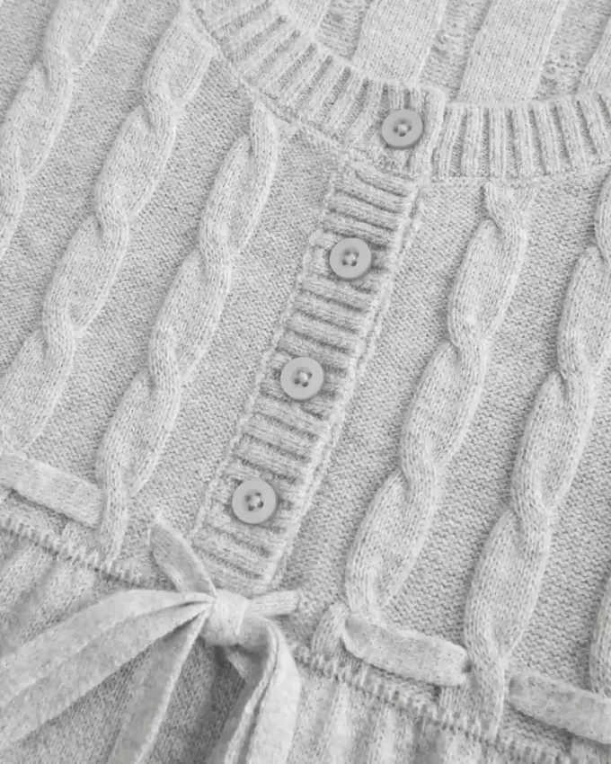 Babydoll-Pullover mit Zopfmuster Babydoll-Pullover mit Zopfmuster