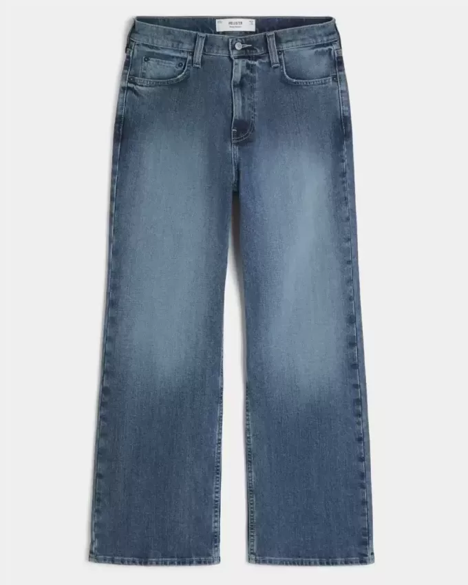 Baggy-Bootcut-Jeans im Waschmittelton Baggy-Bootcut-Jeans im Waschmittelton