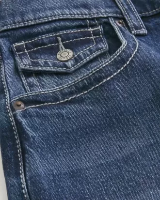 Baggy Bootcut-Jeans in dunkler Waschung