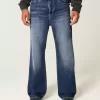 Baggy Bootcut-Jeans in dunkler Waschung Baggy Bootcut-Jeans in dunkler Waschung