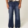 Baggy Bootcut-Jeans in dunkler Waschung Baggy Bootcut-Jeans in dunkler Waschung