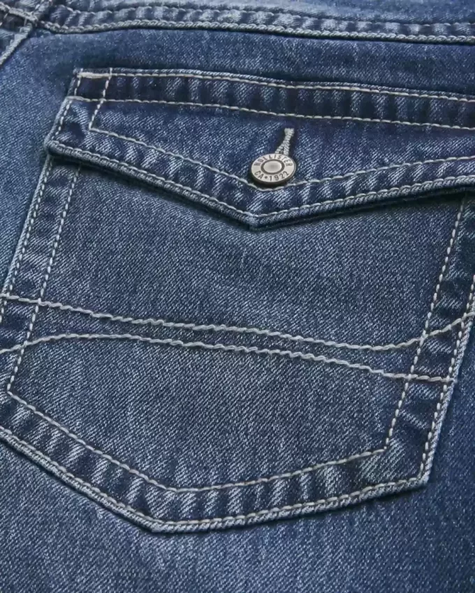 Baggy Bootcut-Jeans in dunkler Waschung Baggy Bootcut-Jeans in dunkler Waschung