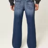 Baggy Bootcut-Jeans in dunkler Waschung Baggy Bootcut-Jeans in dunkler Waschung