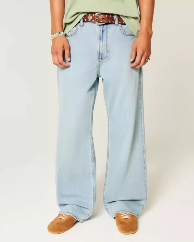 Baggy-Bootcut-Jeans in heller Waschung Baggy-Bootcut-Jeans in heller Waschung