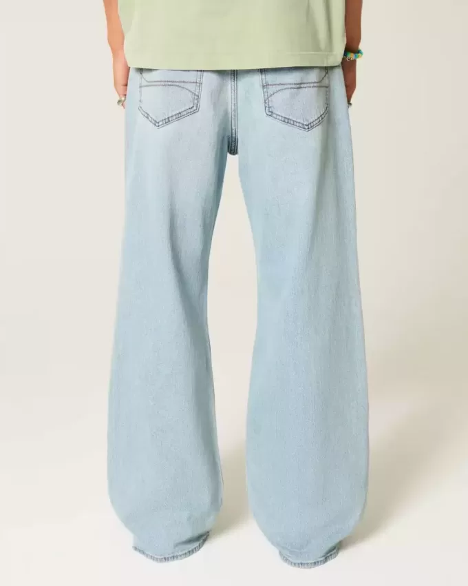 Baggy-Bootcut-Jeans in heller Waschung Baggy-Bootcut-Jeans in heller Waschung