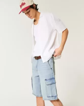 Baggy-Cargo-Shorts aus Denim